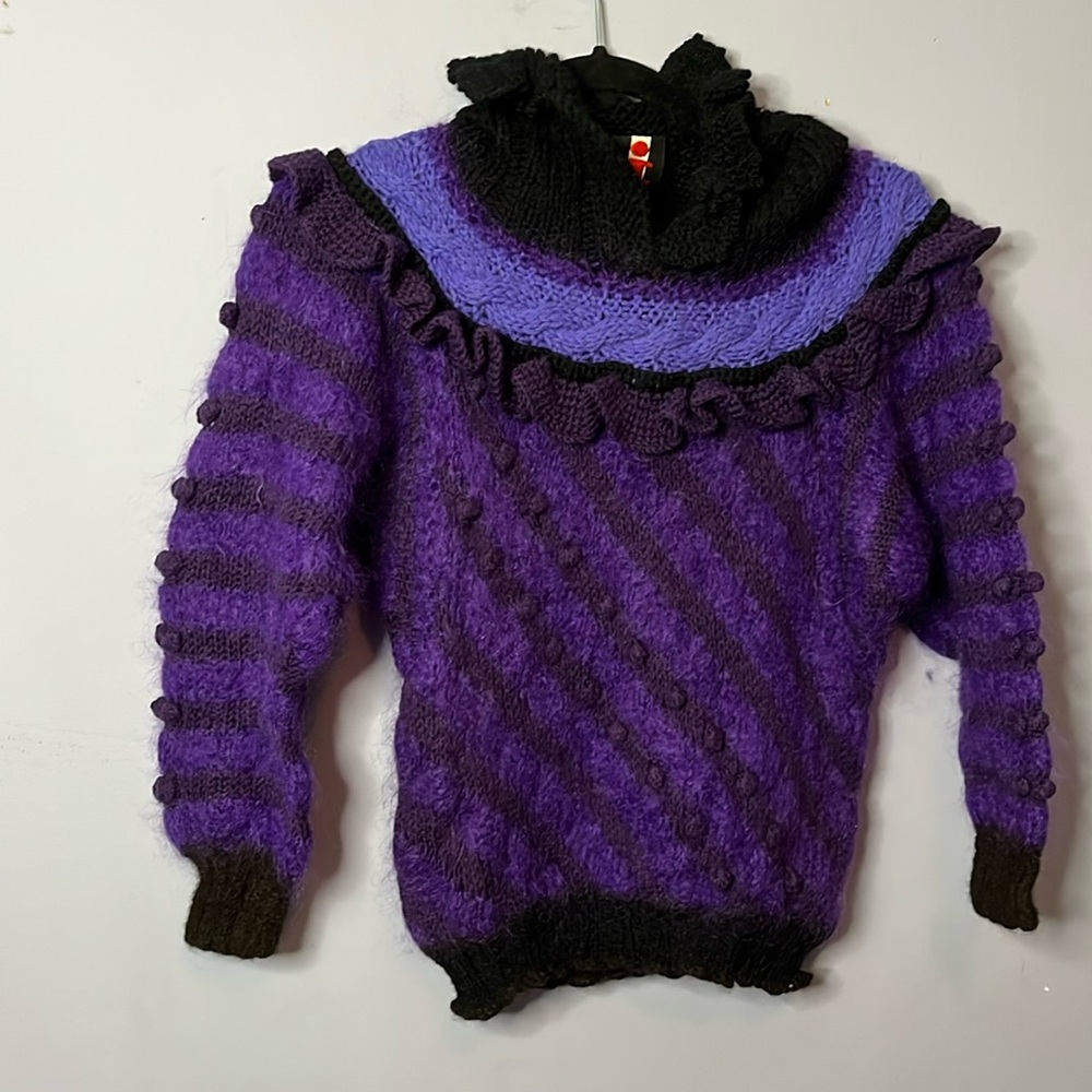 Unique and Funky Vintage Wool Mohair Sweater